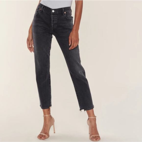 Citizens of Humanity Emerson Slim Boyfriend‎ Monochrome Vintage Jeans Size 28 - Picture 1 of 12
